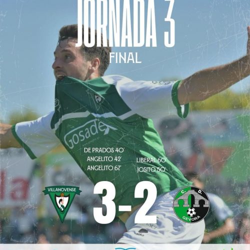 El Villanovense logra una ajustada victoria ante el CD Gévora en el Estadio Romero Cuerda (3-2)