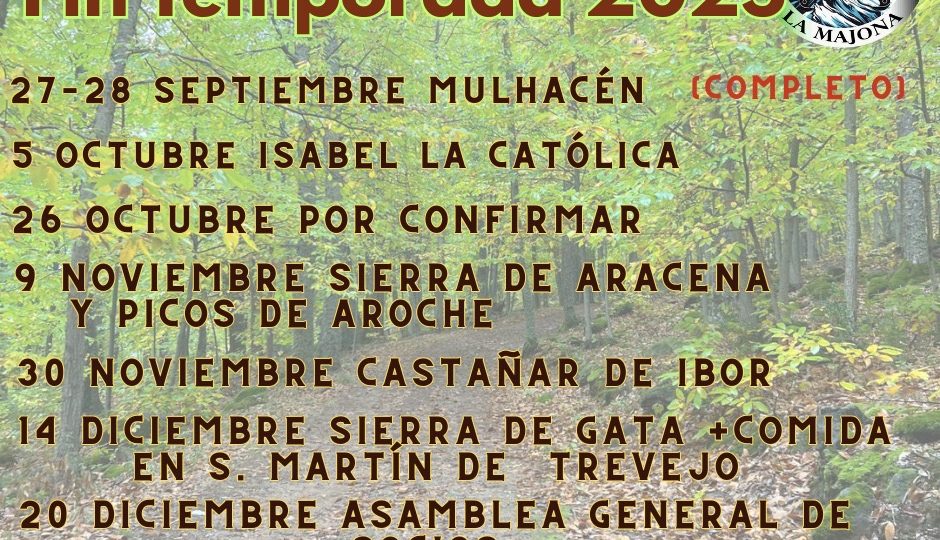 El Club de Montaña La Majona presenta su calendario de fin de temporada con gran éxito de participación