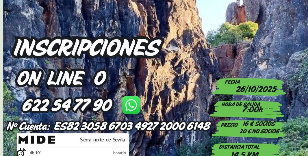 El Club de Montaña La Majona organiza su próxima salida al Parque Natural de Sierra Morena