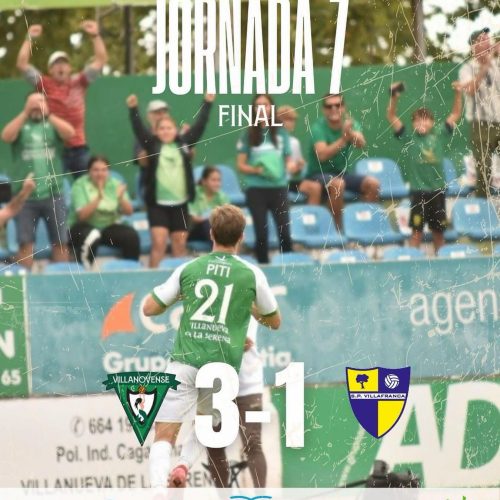 Victoria de carácter del Villanovense ante el Villafranca para seguir en lo más alto