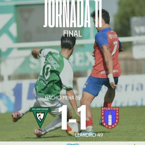 El CF Villanovense tropieza en casa y cede un empate ante el Atlético PuebloNuevo