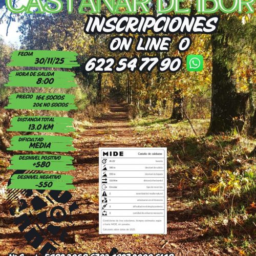 El Club de Montaña La Majona organiza una ruta por el Castañar de Ibor el domingo 30 de noviembre